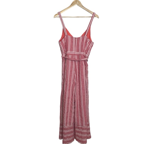 Anthropologie Red Striped Jumpsuit - Picture 7 of 15